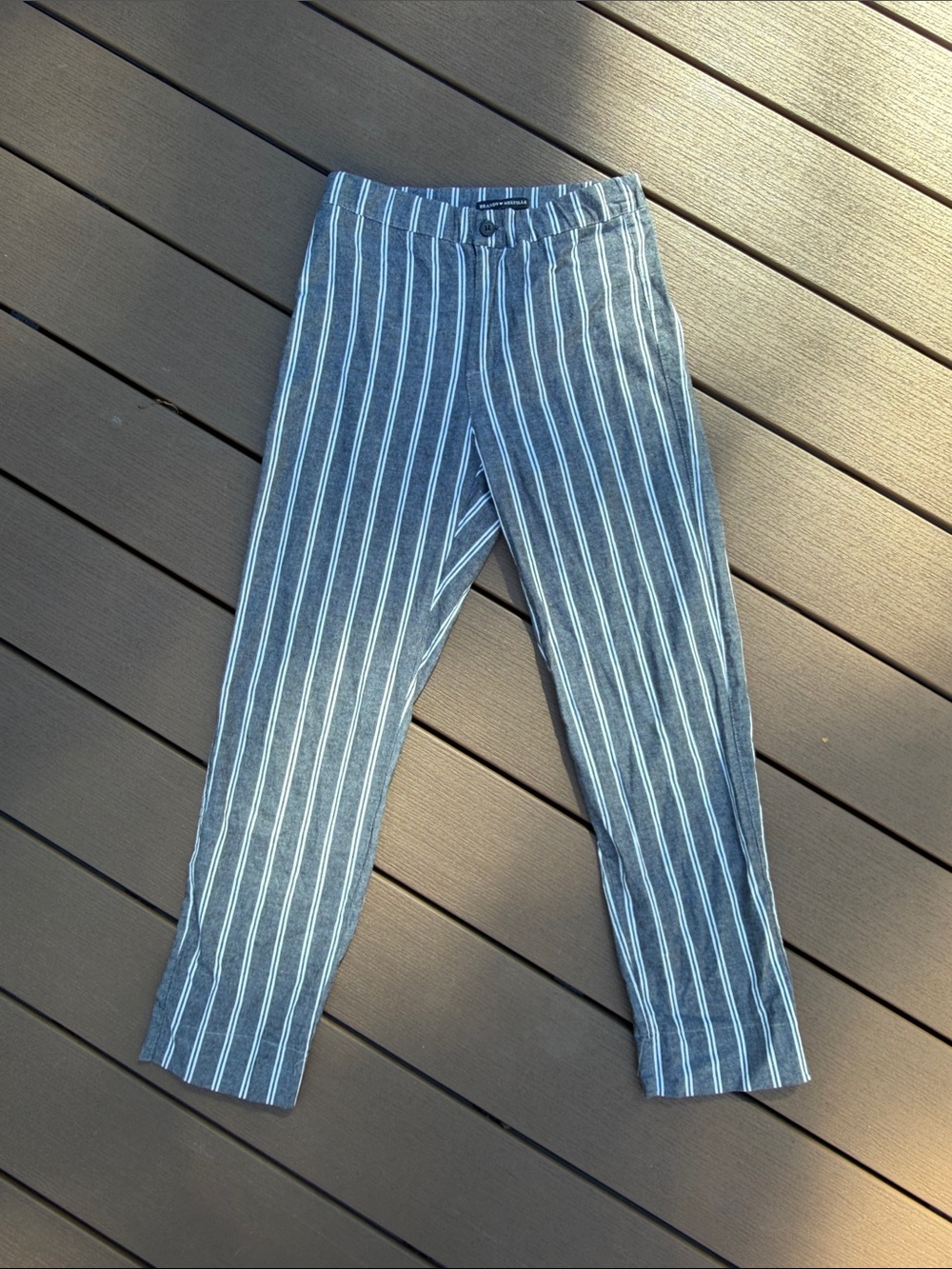 Brandy Melville Gray Pinstripe Chinos